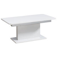COUCHTISCH rechteckig Weiß Hochglanz 126/70/58 cm - Weiß Hochglanz, Holzwerkstoff (70/126/57cm) - designimpex