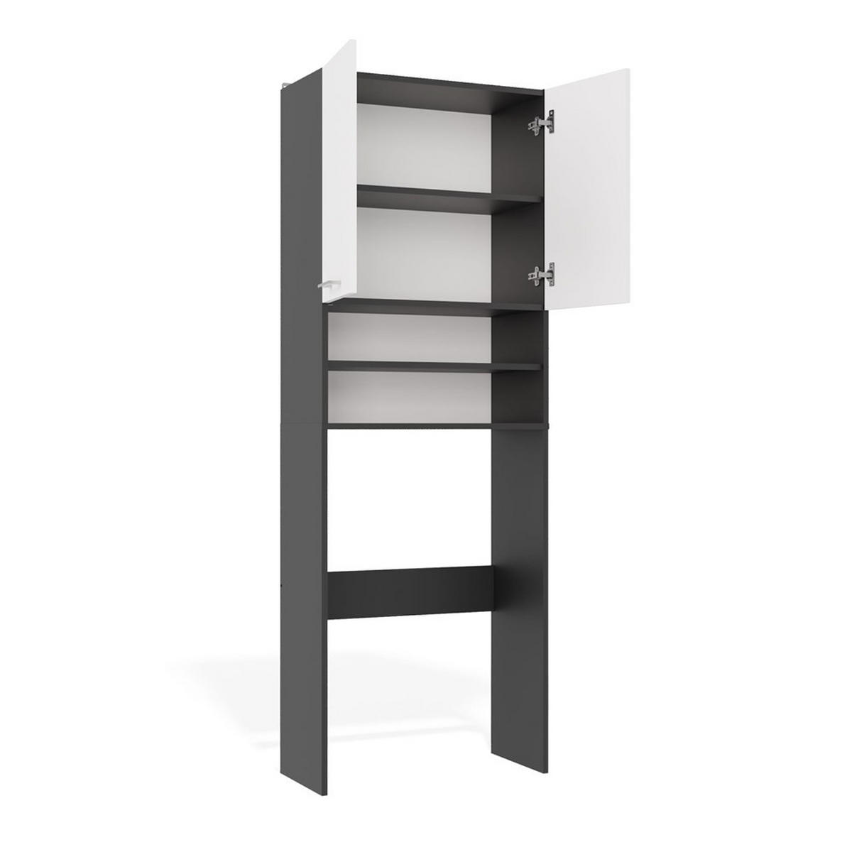 WASCHMASCHINENUMBAUSCHRANK C1 Anthrazit, Weiß 64/180/30 - Anthrazit/Weiß, Holzwerkstoff (64/180/30cm) - RAUMHIRSCH FURNITURE