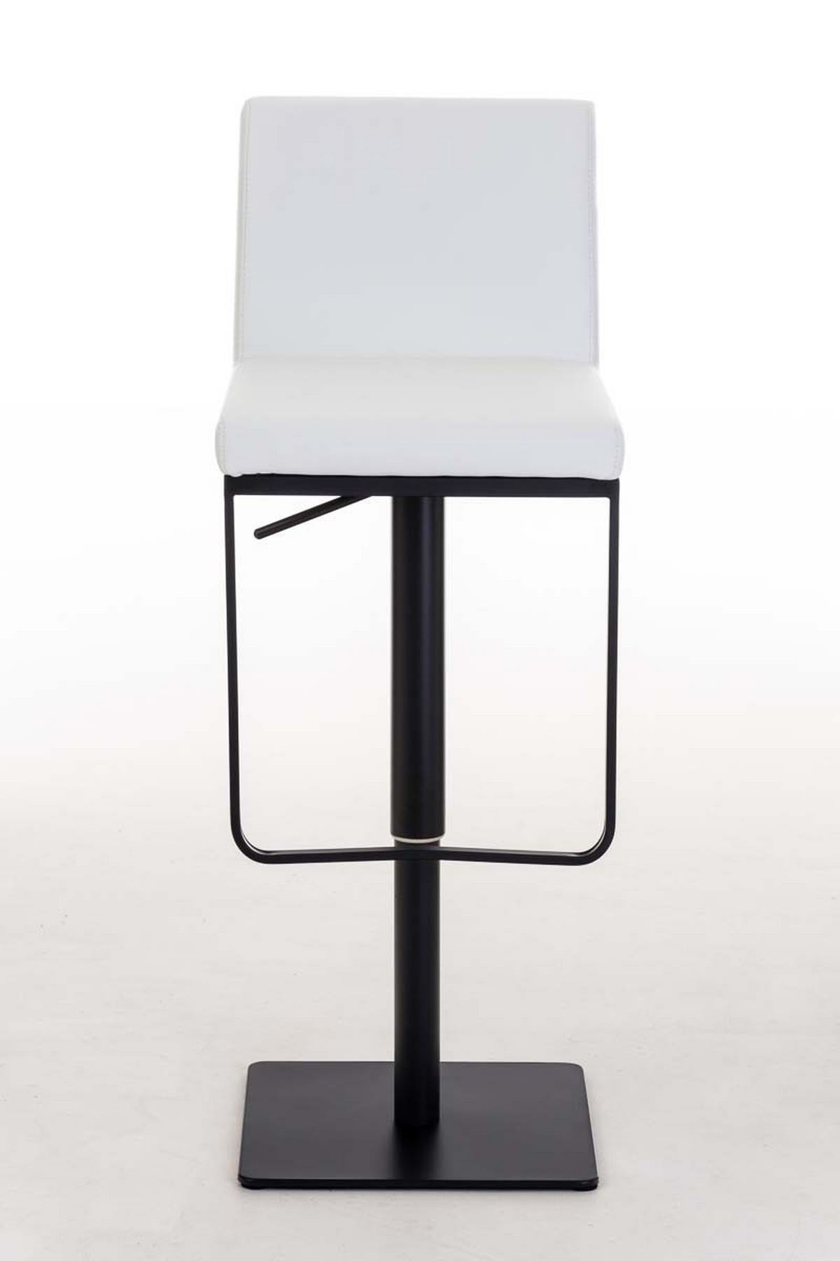 BARHOCKER Panama 86x42x44 cm weiß - Weiß, Leder (42/86/44cm) - furnicato