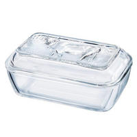 BUTTERDOSE mit Aufdruck - Glas - Transparent, Glas (11/7/17cm) - Luminarc