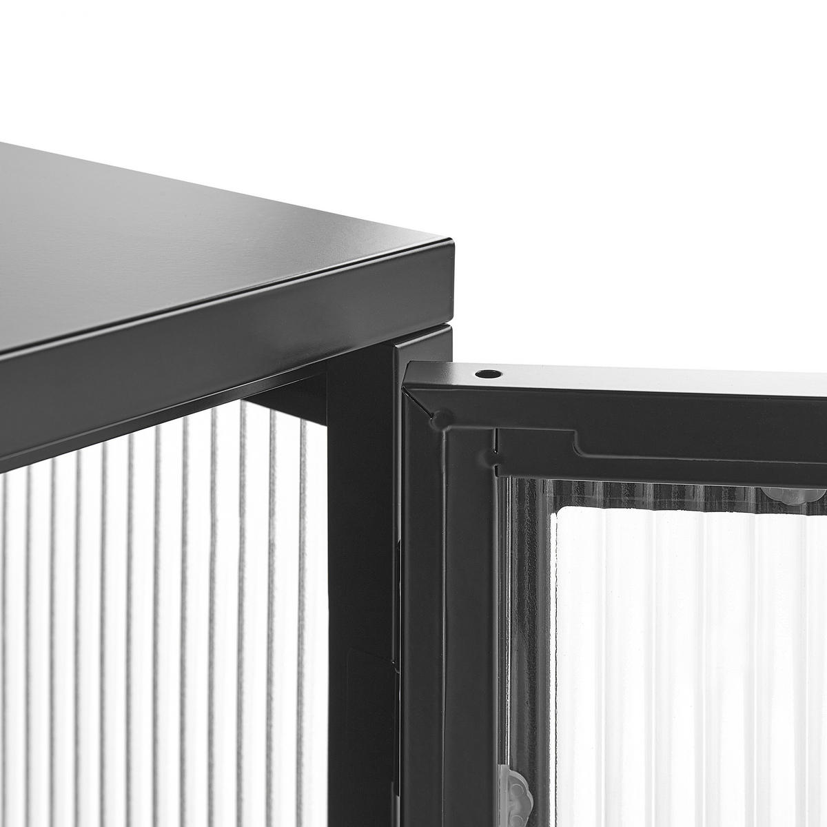 SIDEBOARD Schwarz Devon - Schwarz, Metall (115/64/35cm) - Beliani
