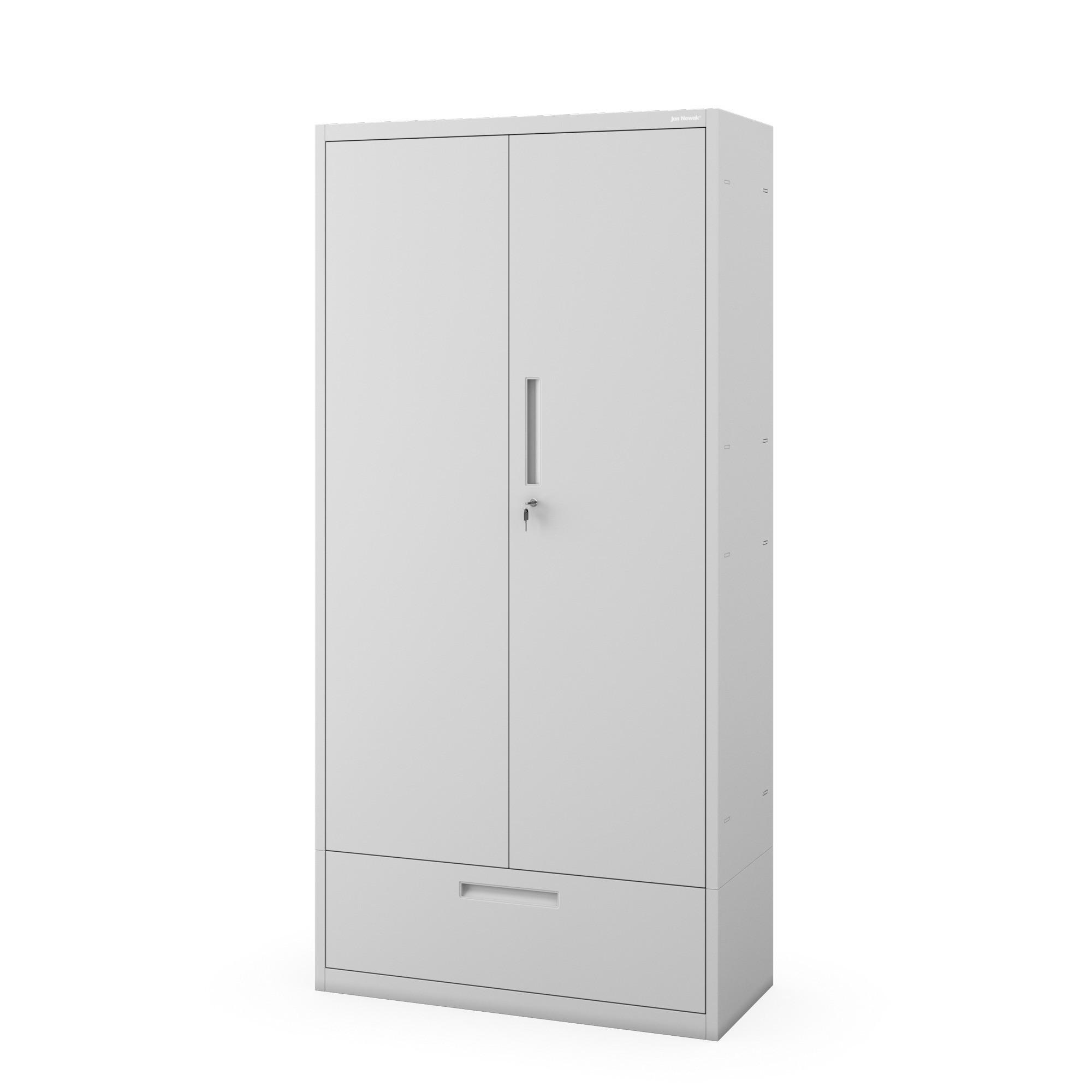 METALLSCHRANK Megan - Grau, Metall (90/185/40cm)