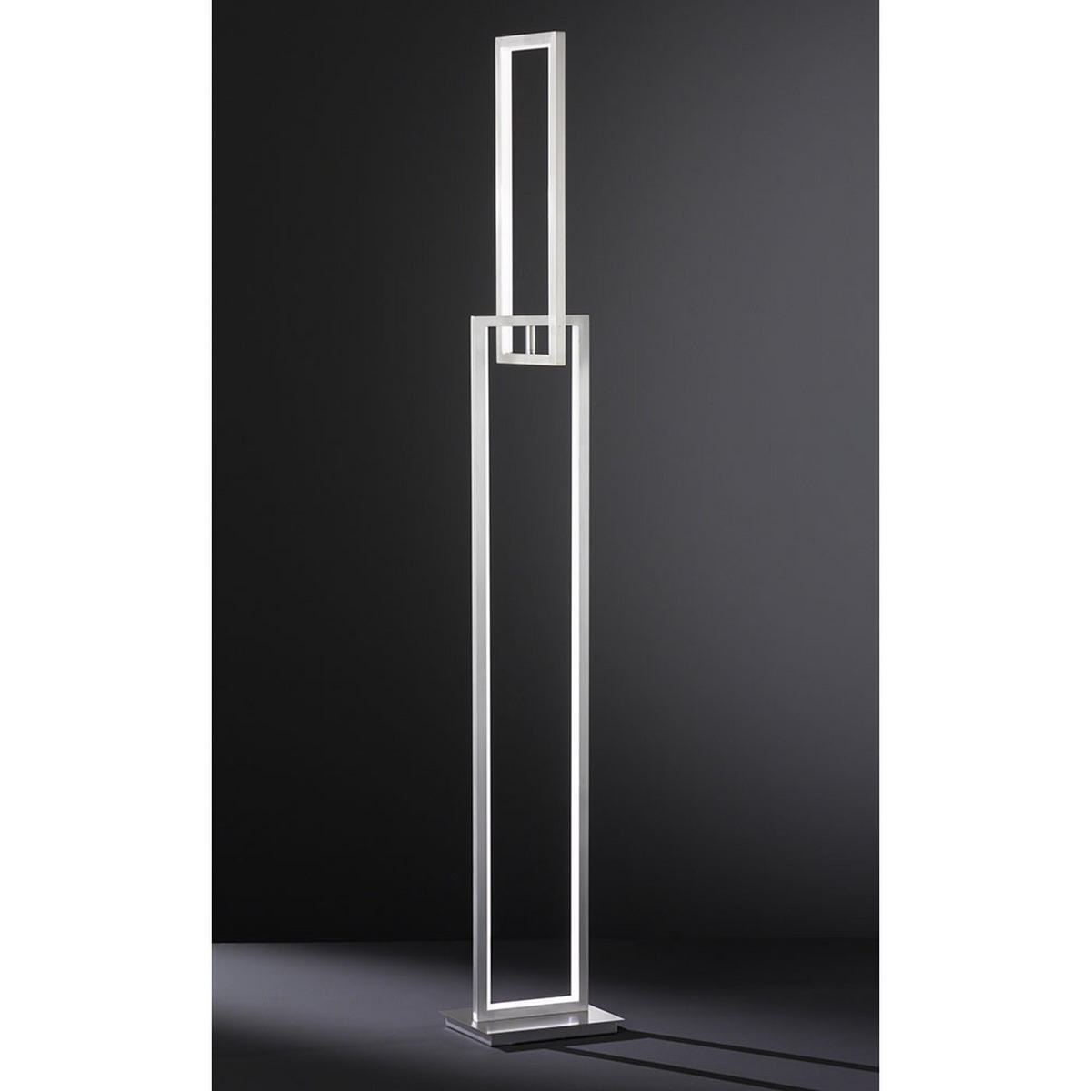 LED STEHLEUCHTE Metall Silber Matt - Silberfarben, Metall (22/18/146cm) - Wofi