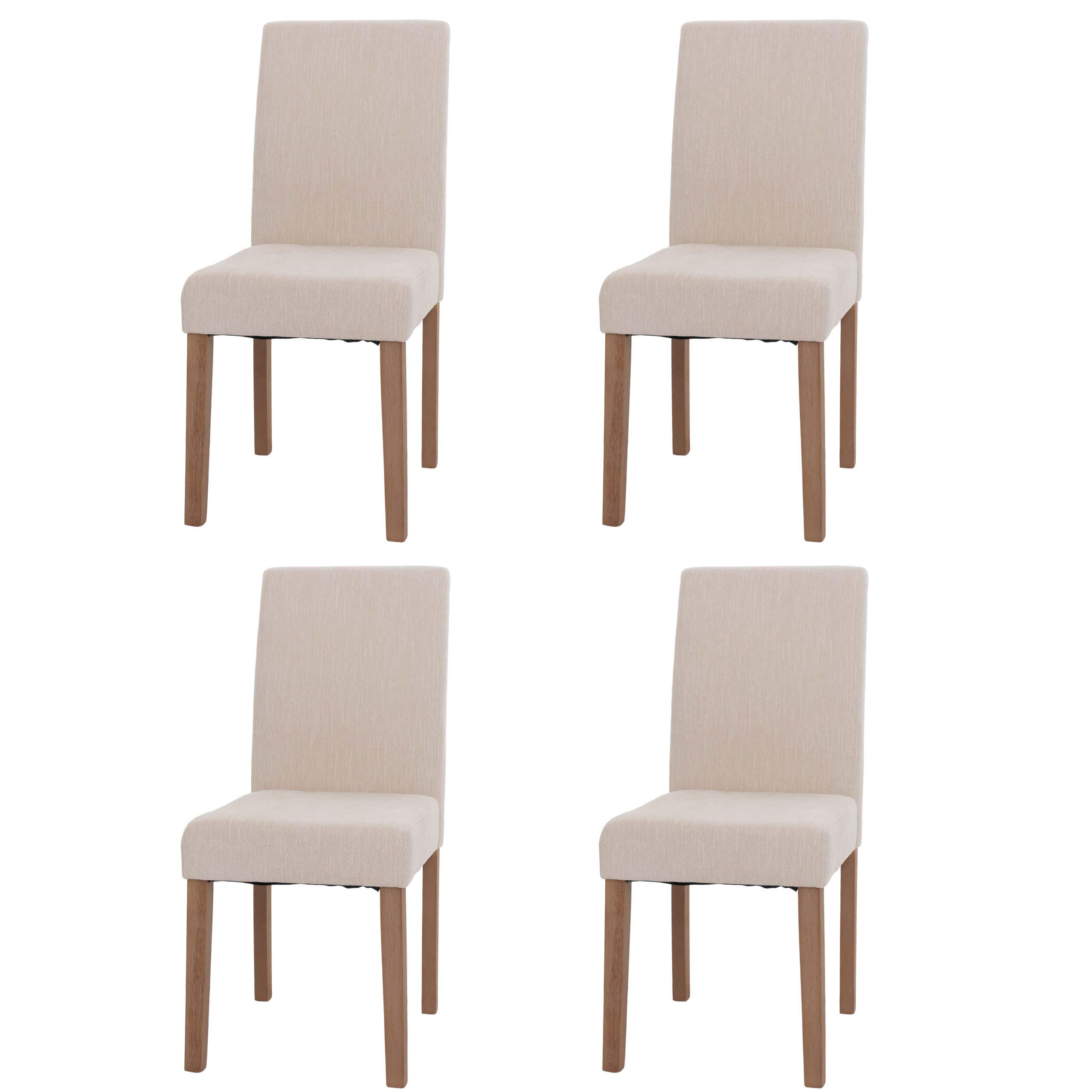 ESSZIMMERSTUHL Cremeweiß 4er-Set - Weiß, Textil (42/90/50cm) - MCW