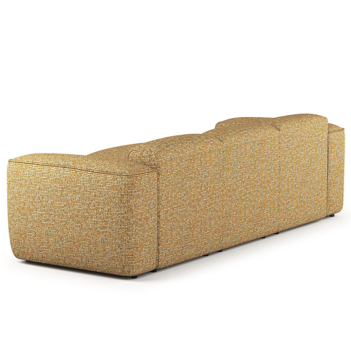 3-SITZER ECKSOFA mit Longchair - Schwarz/Honig, Kunststoff/Textil (251/173cm) - home24