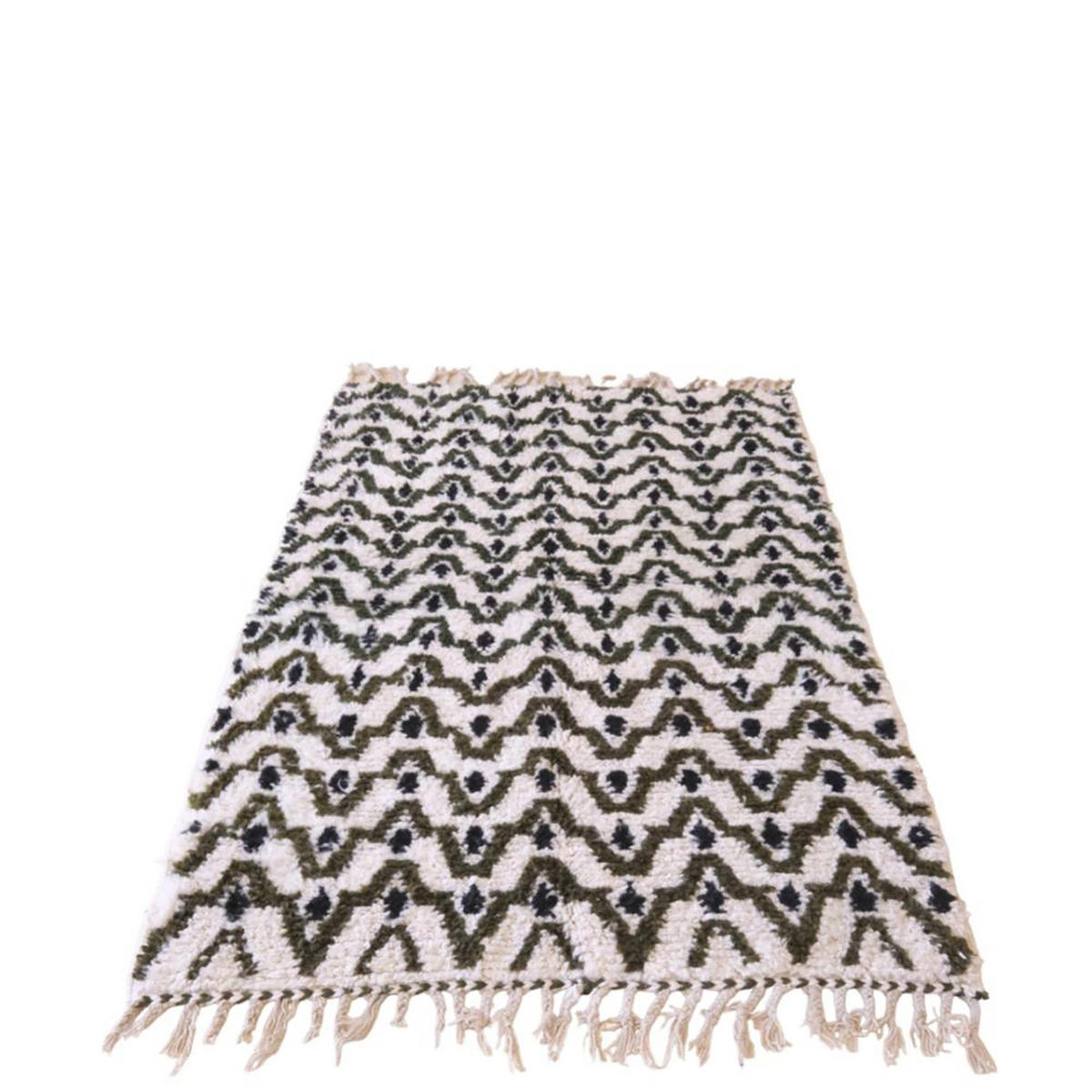 BERBERTEPPICH aus Marokko aus reiner Wolle 200x 300 cm - Schwarz, Naturmaterialien (200/300cm) - AFK Living