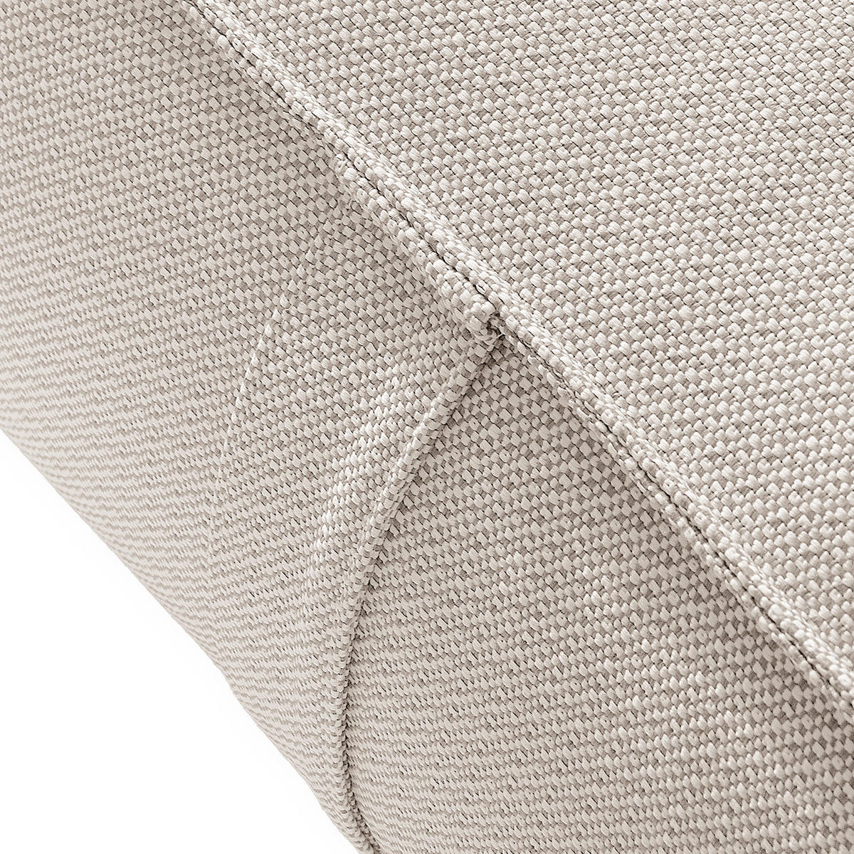GARTENLOUNGE-HOCKER LOVIA Outdoof Pouf, Dunkelbeige/Weiß - Beige, Textil (90/41/75cm) - KONSIMO®
