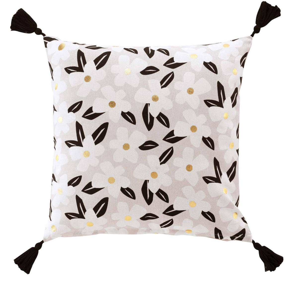 ZIERKISSEN Dracy 45/45 cm - Grau, Naturmaterialien (45/45cm) - Douceur d´intérieur