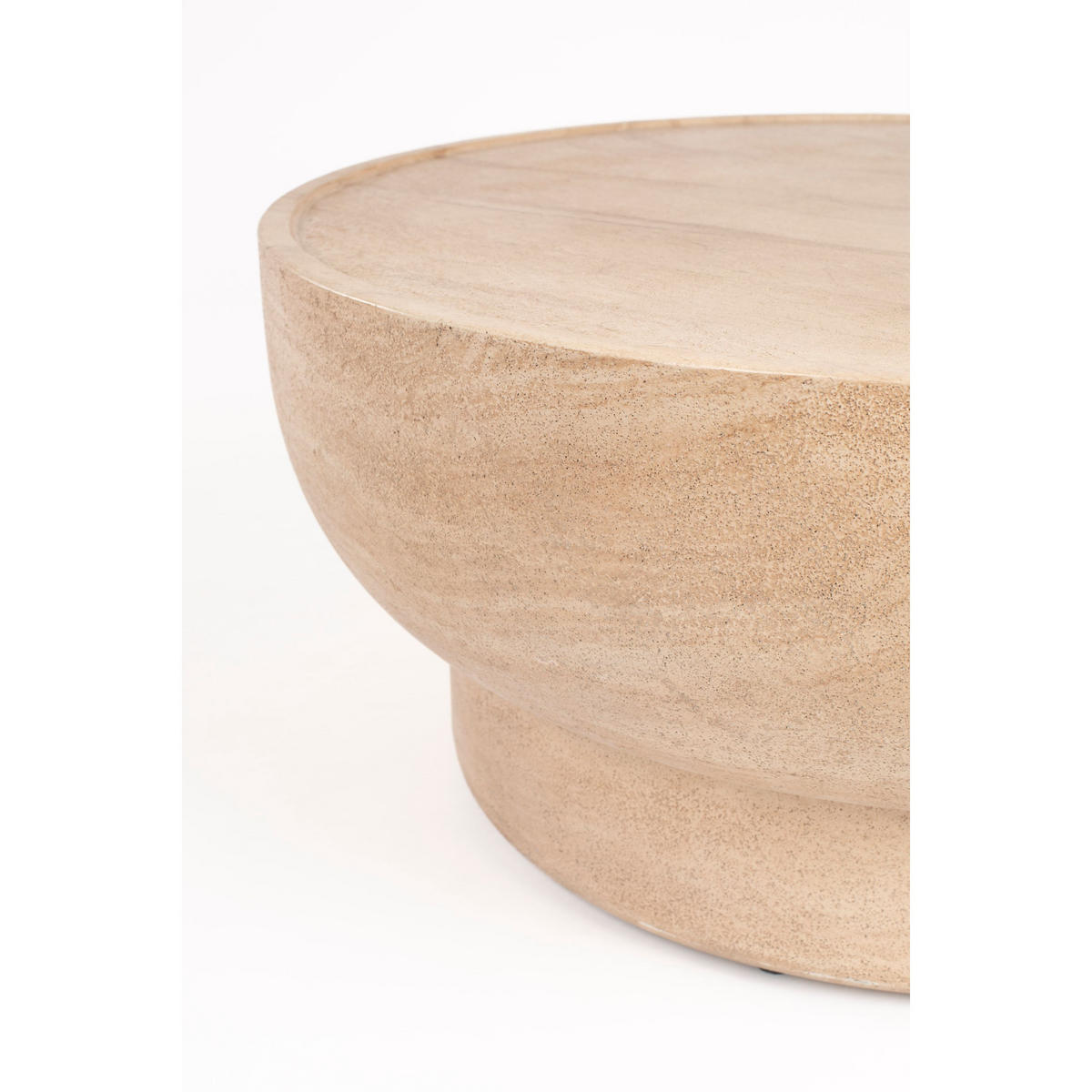 COUCHTISCH Noble Rund Beige - Beige, Stein (80/80/35cm) - Zuiver