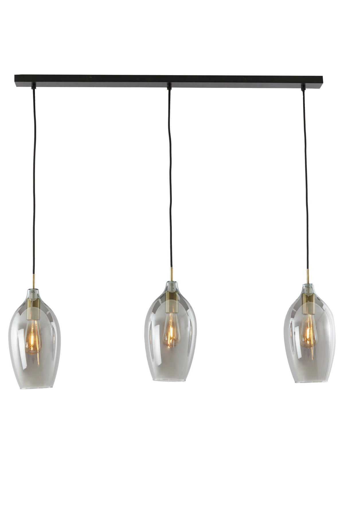 HÄNGELAMPE - Grau - 100/16.5/32 cm - Grau, Glas (100/16.5/32cm) - Light & Living
