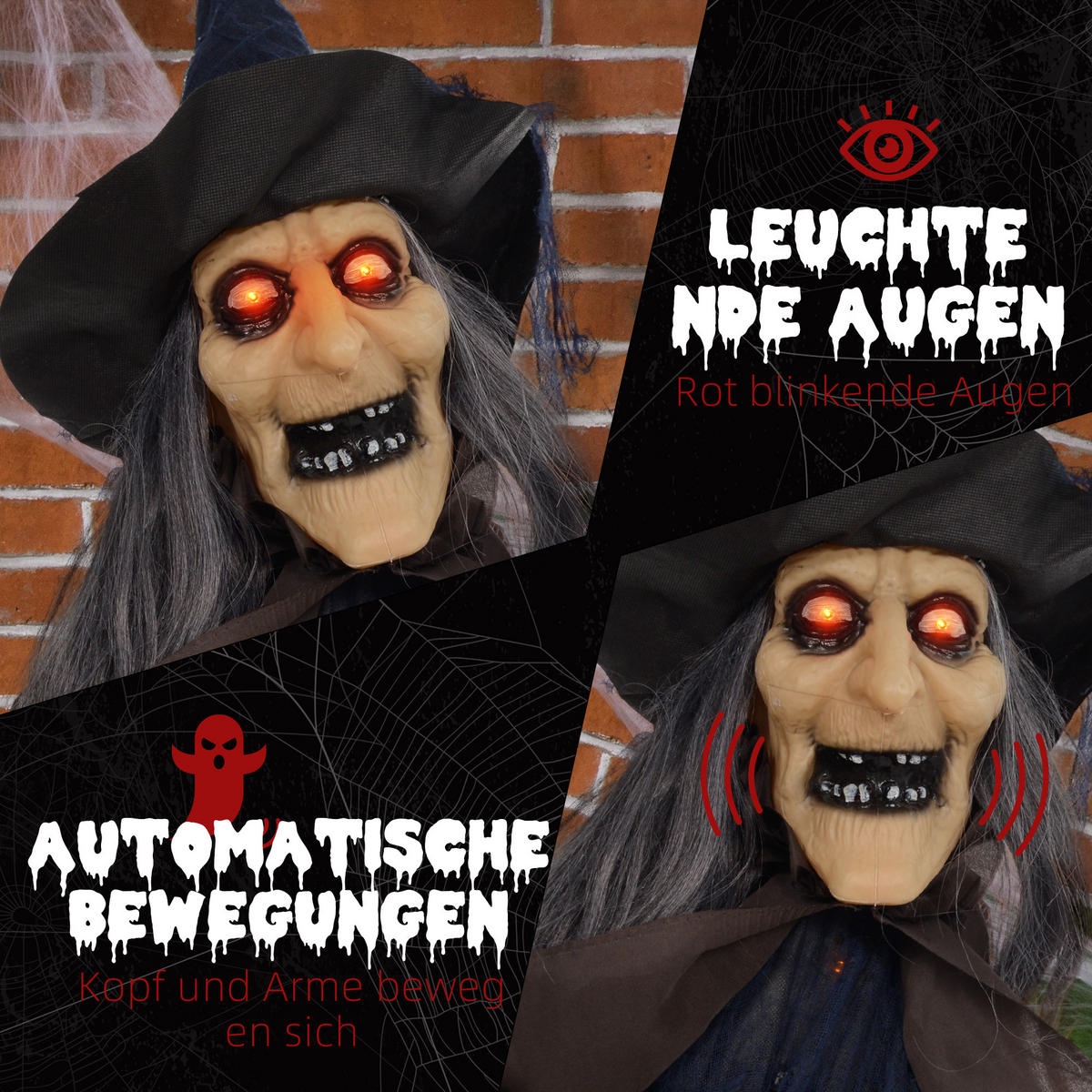 HALLOWEEN-DEKORATION Braun 107.0/65.0/190.0cm - Braun, Metall (65/190/107cm)