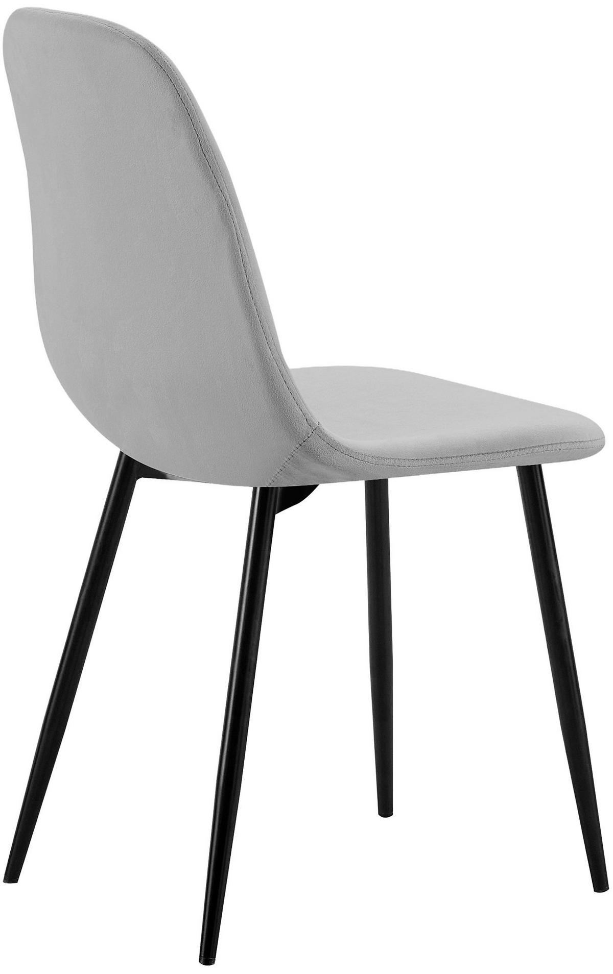 STUHL Metall Grau - Schwarz/Grau, Textil/Metall (45/88/54cm) - CLP