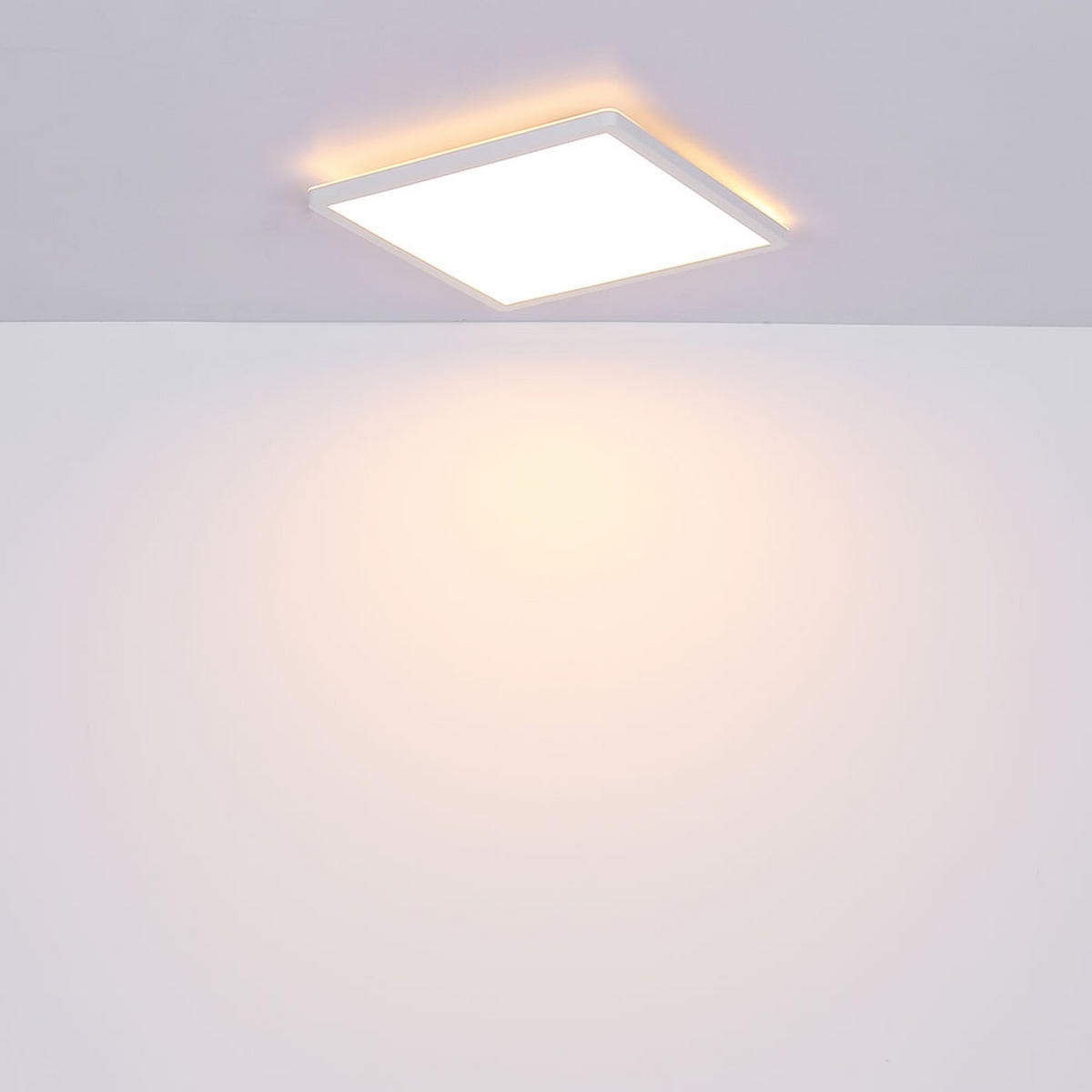LED DECKENLEUCHTE Metall Weiß - Weiß, Kunststoff (42/42/2.5cm)