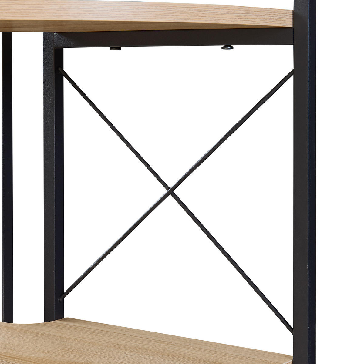 ECKREGAL Ulfborg - Schwarz/Braun, Holzwerkstoff/Metall (30/160/30cm) - [en.casa]