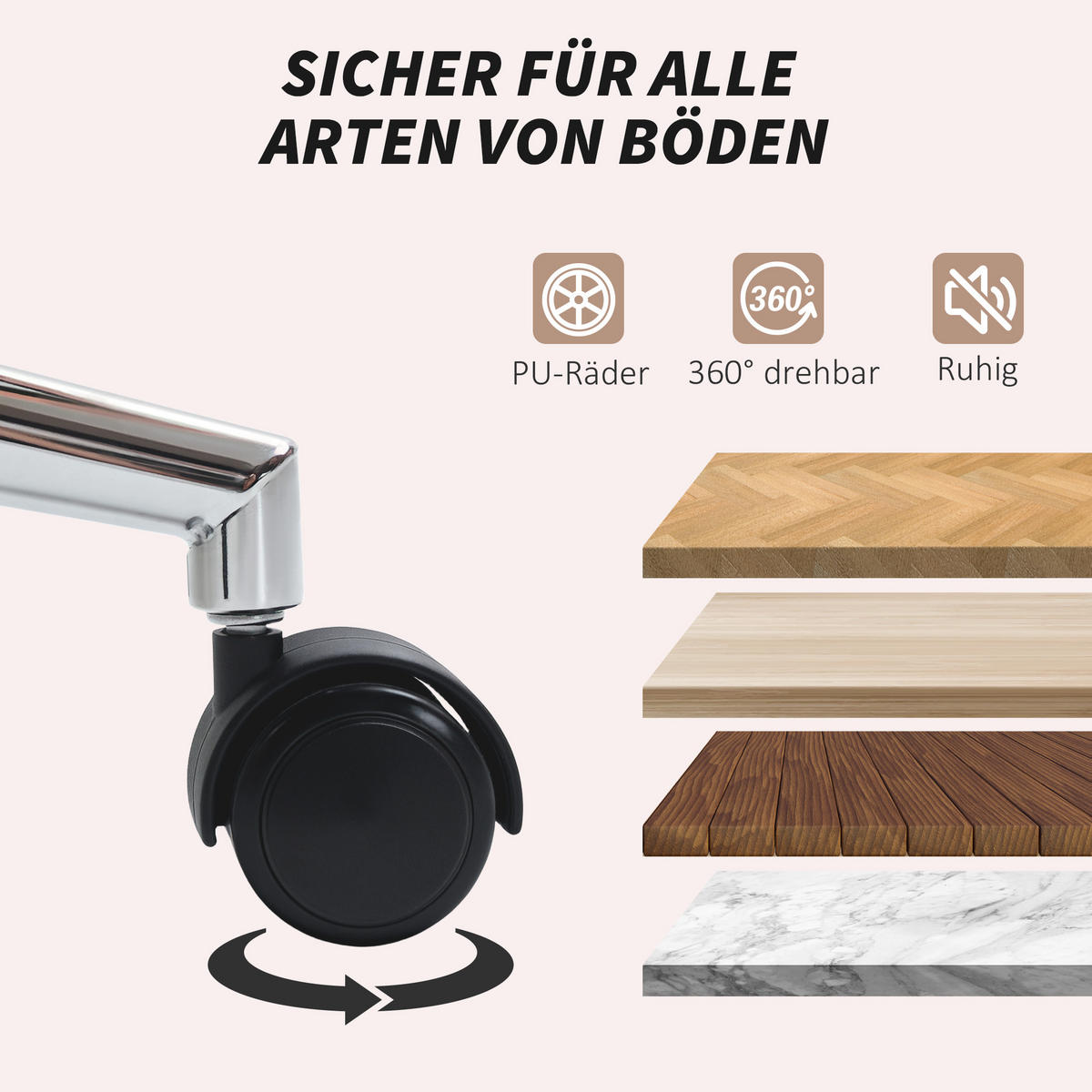 BÜROSTUHL, Schreibtisch-Polsterstuhl, Kippfunktion, drehbar, rollbar, Cremeweiß - Creme, Textil (58/99/67cm)