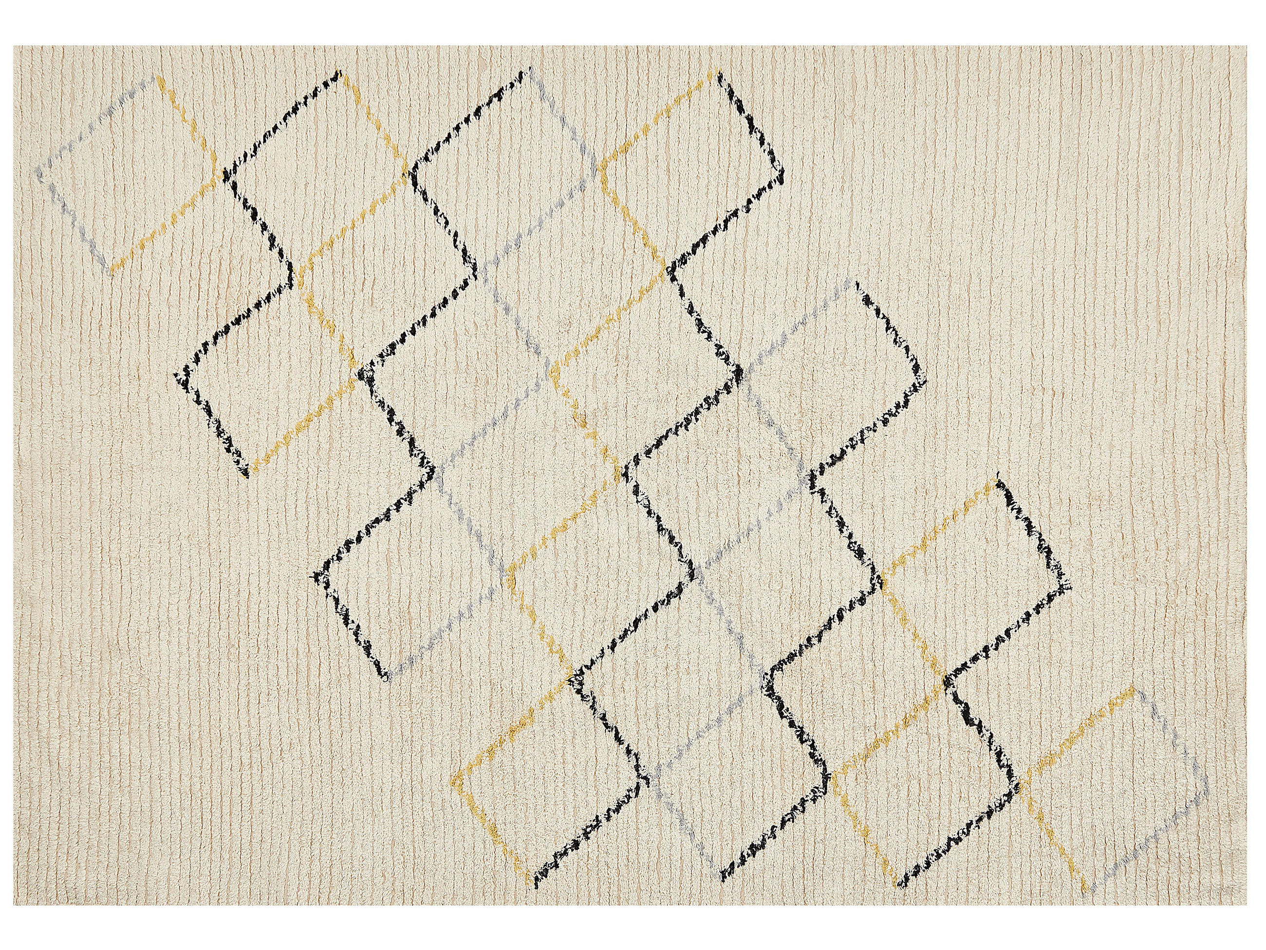KURZFLOR-TEPPICH Tezpur 230/160 cm - Beige, Textil (160/230cm) - Beliani