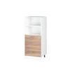 HOCHSCHRANK R-Line Sonoma 60 cm mit offenen Regalen, und Tür - Weiß/Sonoma Eiche, Holzwerkstoff (60/143/57.2cm) - Vicco