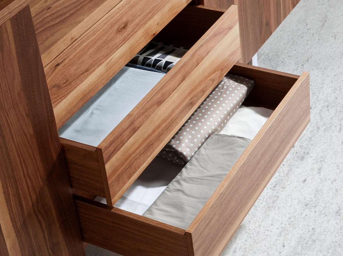 SIDEBOARD Sideboard Nussbaum und verchromter Stahl 210/42/90 cm - Walnussfarben, Holz/Metall (210/90/42cm) - ANGEL CERDA