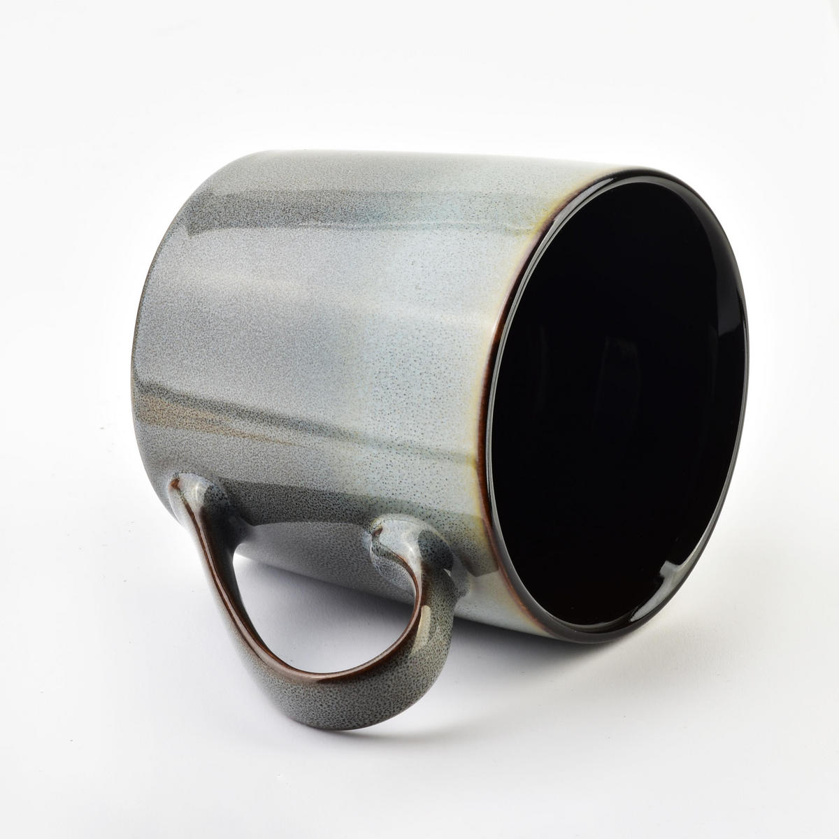 BECHER Lotta Graubraun 9.5/13.5/9.2 cm Keramik - Graubraun, Keramik (0.4L) - Mondex