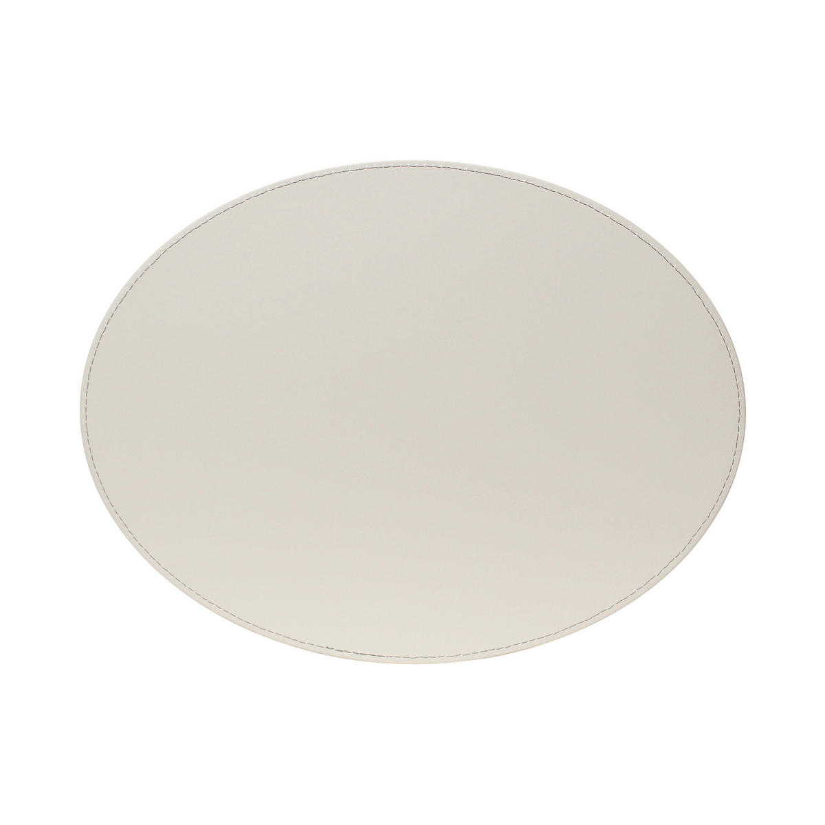 PLATZSET, Oval, Grau/Weiß 45 x 34cm - Grau, Textil (45/35/0.5cm) - Freeform