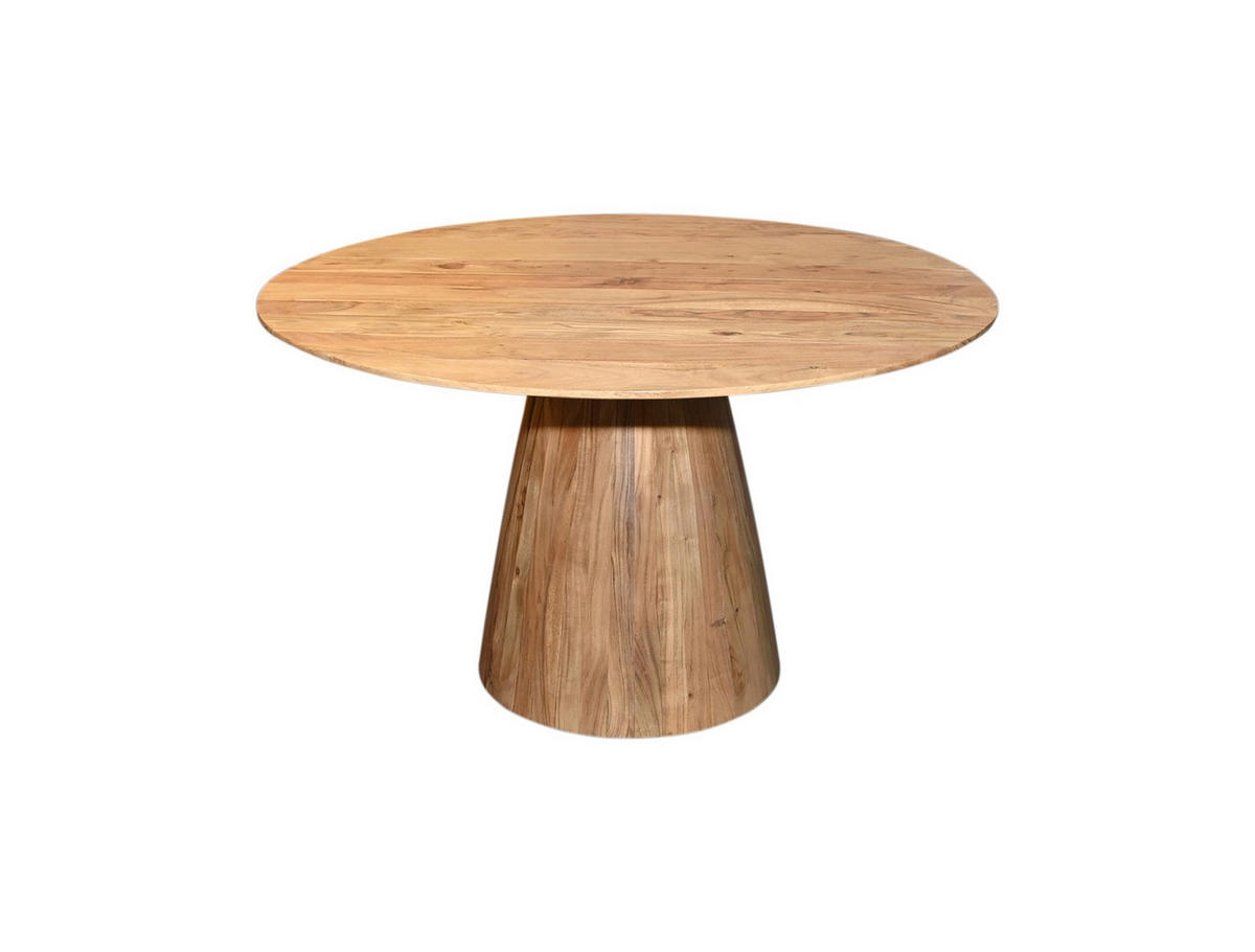 ESSTISCH rund aus Akazienholz 130cm, natürlich - Braun, Holz (130/130/76cm) - Giga Meubel