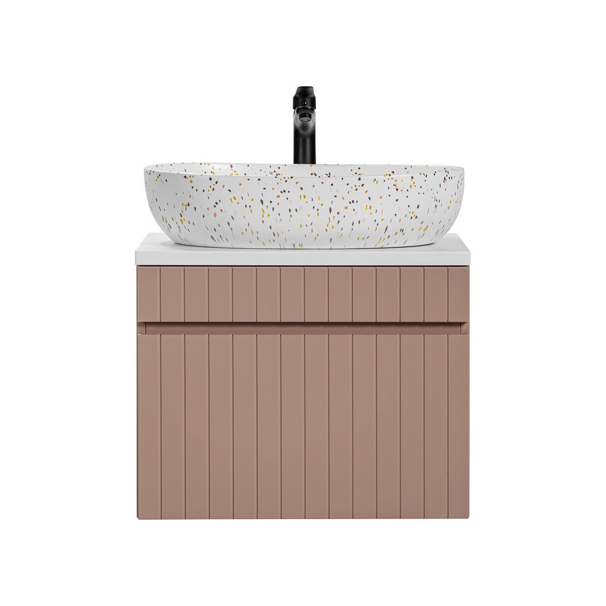 WASCHTISCH 60.4cm Zelie Rose - Pink, Holzwerkstoff (60.4/48/46cm) - Petits-meubles