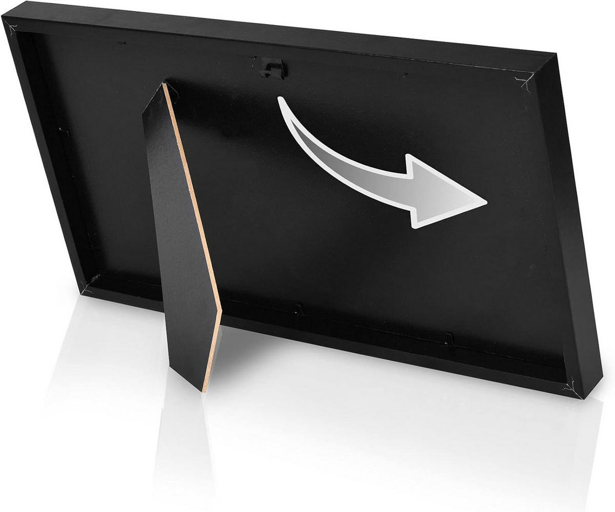 BILDERRAHMEN Galeria MDF Schwarz (7tlg) - Schwarz, Holzwerkstoff (22/35/42cm) - BoMoe