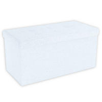 SITZTRUHE Faltbar 76/38/38 cm (Weiß) - Weiß, Textil (38/38/76cm) - Intirilife