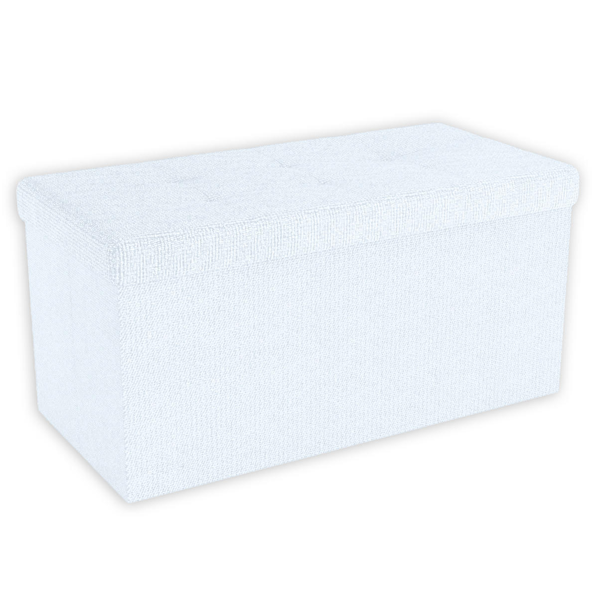 SITZTRUHE Faltbar 76/38/38 cm (Weiß) - Weiß, Textil (38/38/76cm) - Intirilife