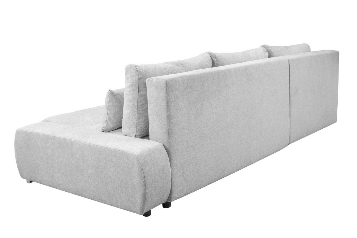 ECKSOFA Bloom mit Bettkasten und Schlaffunktion L-Form - Hellgrau, Textil (267/185cm)