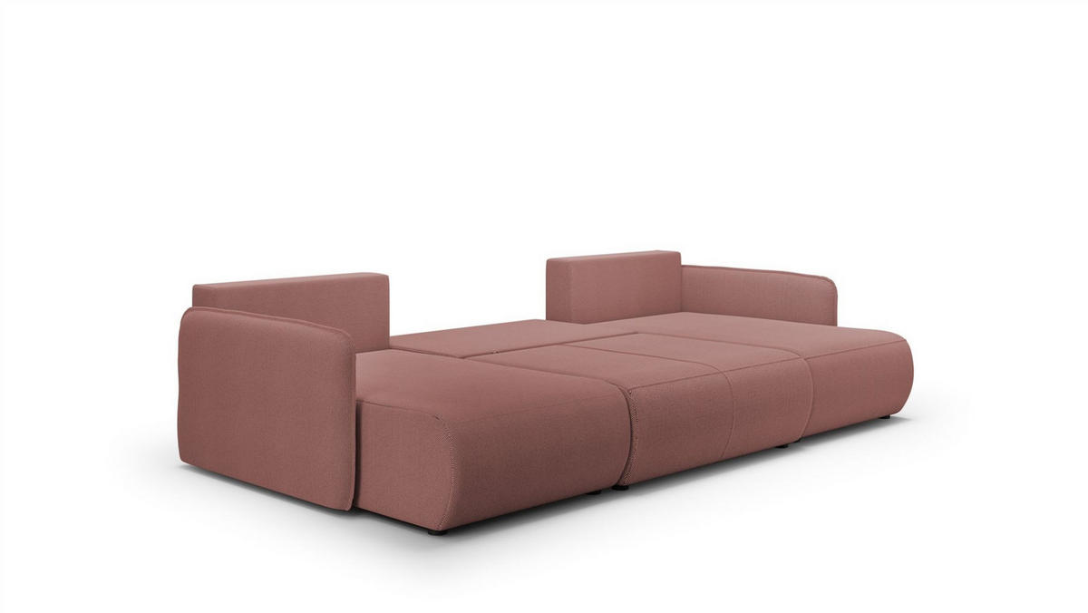 WOHNLANDSCHAFT Calgary - Rosa, Holzwerkstoff/Textil (290/86/148cm) - Fun Möbel