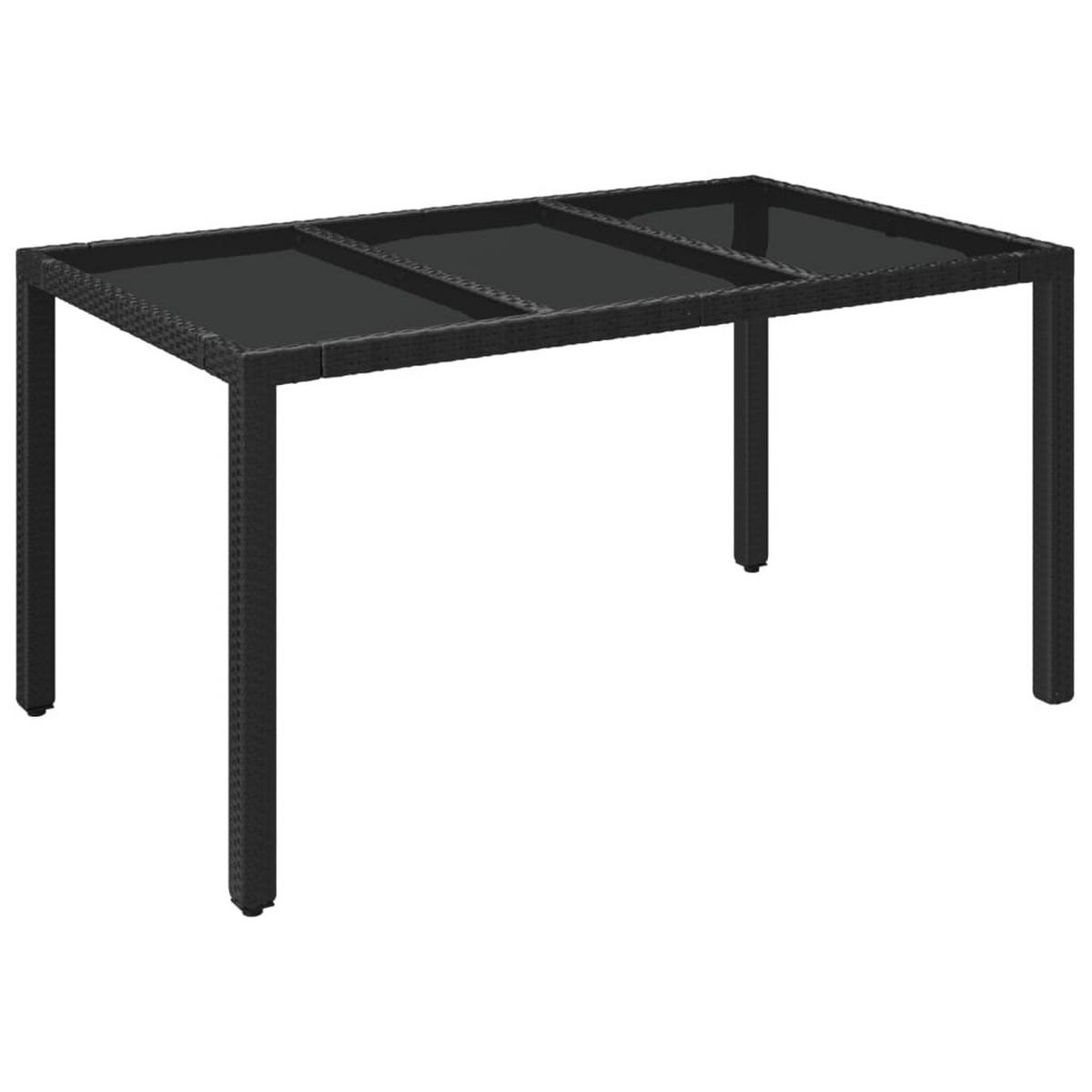 GARTEN-ESSGRUPPE 5Er Set Mit Kissen Schwarz Poly Rattan - Schwarz, Kunststoff - vidaXL