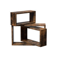 WANDREGAL SCHWEBEREGAL 3ER-SET - Braun, Holzwerkstoff (10/15/30cm) - Hansiro