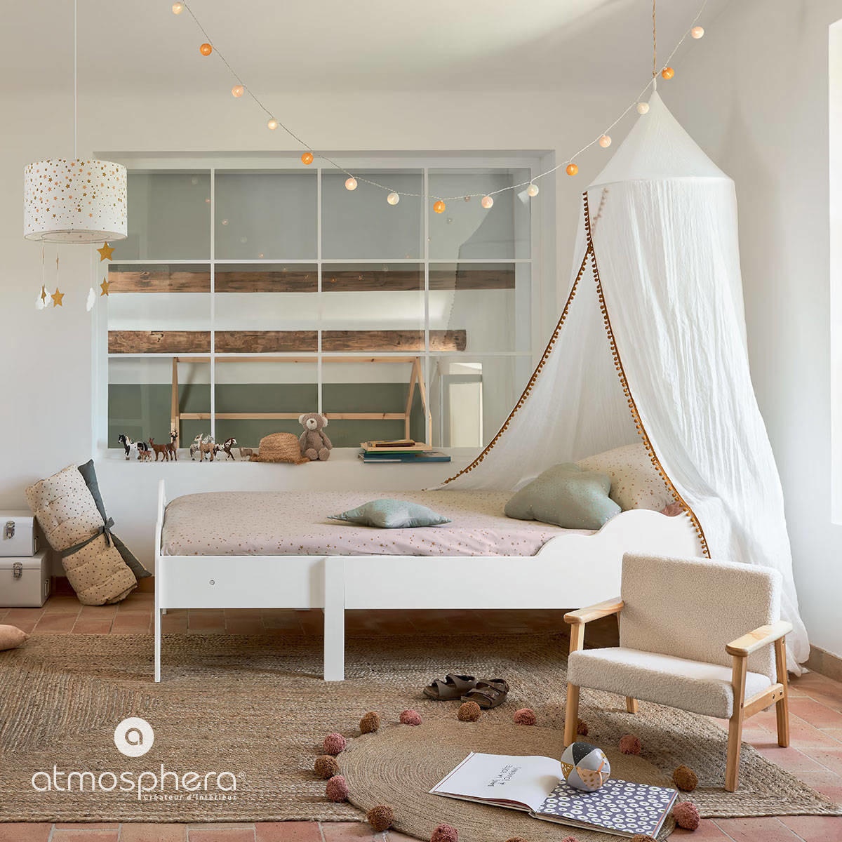 KINDERTEPPICH Ø 78 cm - Multicolor, Naturmaterialien (78/78cm) - Atmosphera Createur d´interieur