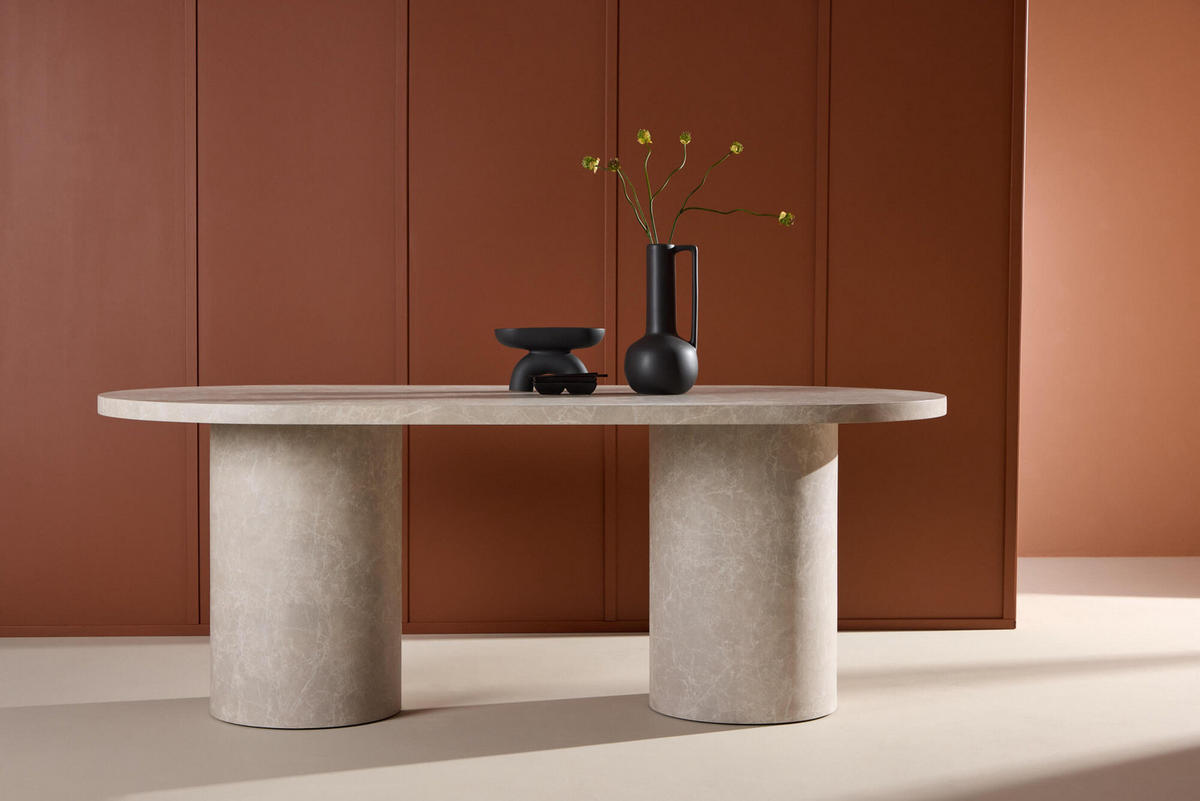 ESSTISCH NARVIK Grau 100x200x75 cm - Grau, Holzwerkstoff (200/100/75cm) - FURNLUX