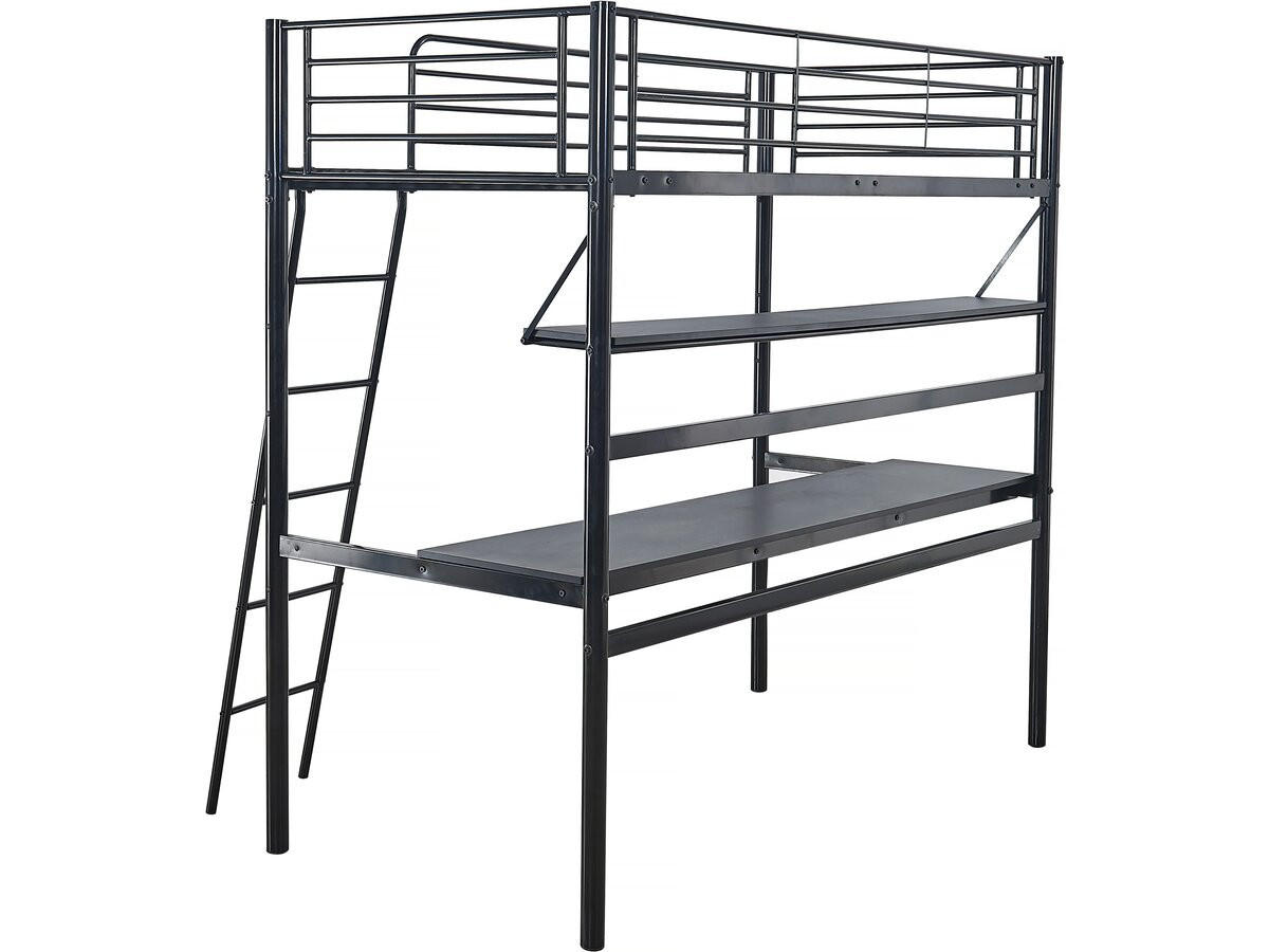 ETAGENBETT alona Schwarz - Schwarz, Metall (190/90cm) - Habitat Garten