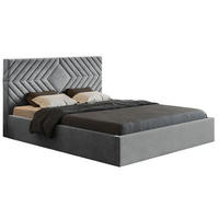 BETT Grau OLDO 2 Mit Bettkasten 140x200 cm - Schwarz/Grau, Textil (140/200cm) - Sepro Meble