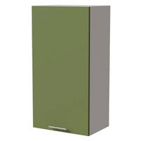 HÄNGESCHRANK Brerra W4/50 Weiß / RAL 6025 farngrün Matt 50 / 32,5 / 96cm - Weiß/Grün, Holz/Holzwerkstoff (50/96/32.5cm) - Feldmann-Wohnen
