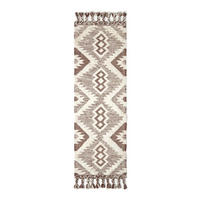 KELIM-TEPPICHLÄUFER Lhasa handgewebt 66/200 cm - Braun, Textil (66/200cm) - Homescapes