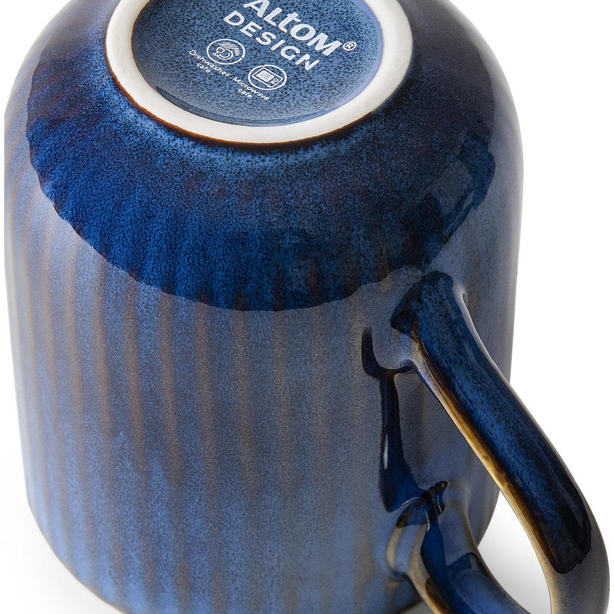 BECHER AD STRIPES, 6-tlg - Dunkelblau, Keramik (400L) - KONSIMO®