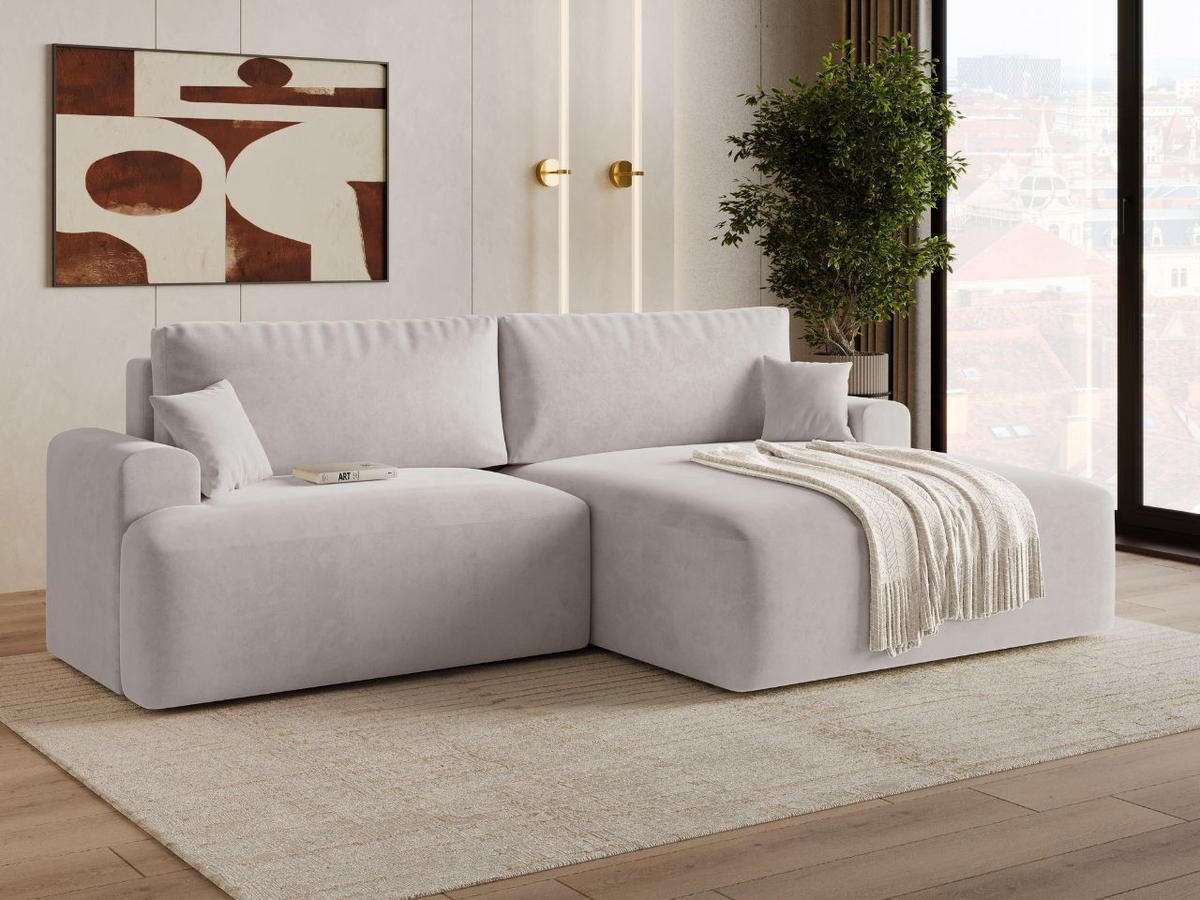 ECKSOFA Serene Grau Rechts - Grau, Holz/Textil (145/259cm) - Graingold