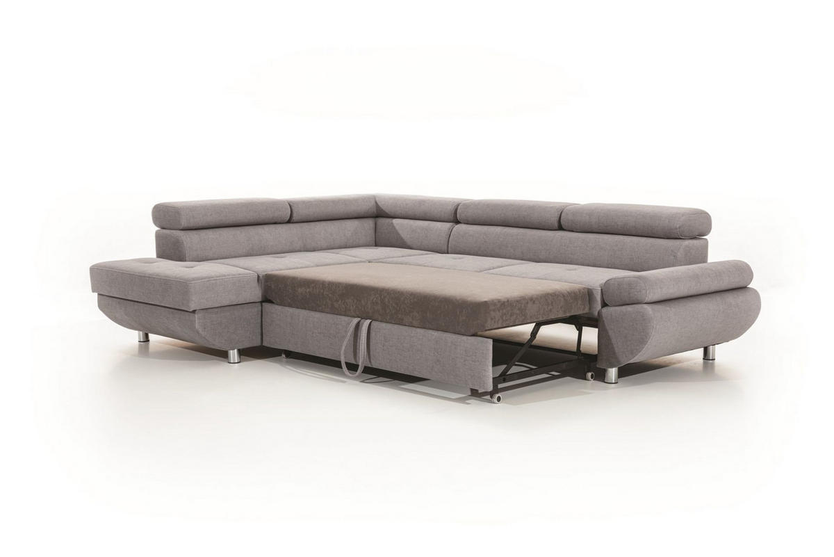 ECKSOFA Schlafsofa Panos In Esito - Blau, Holzwerkstoff/Textil (275/210cm) - Fun Möbel