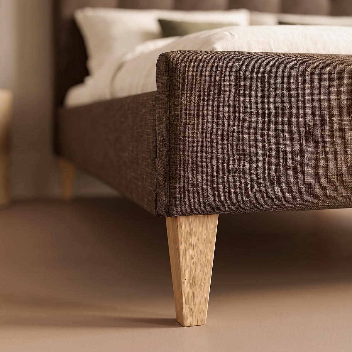 POLSTERBETT mit Lattenrost 180/200 cm in Braun - Braun, Textil (180/200cm) - Homestyle4u