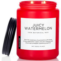 DUFTKERZE Wassermelone 550g 2-Docht Sojawachs - Rot, Paraffin (13cm)