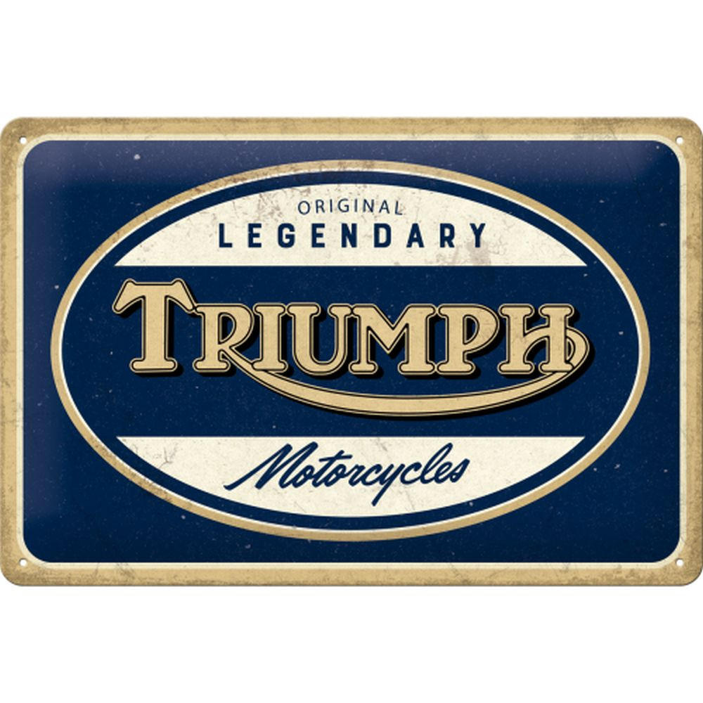 BLECHSCHILD 20/30 cm Triumph Legendary Motorcycles - Multicolor, Metall (30/20/0.2cm) - Nostalgic-Art