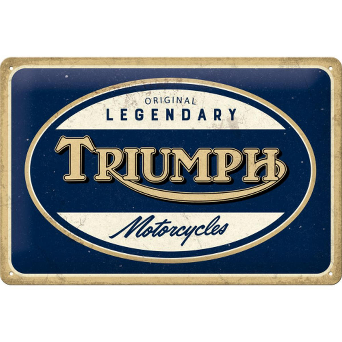 BLECHSCHILD 20/30 cm Triumph Legendary Motorcycles - Multicolor, Metall (30/20/0.2cm) - Nostalgic-Art