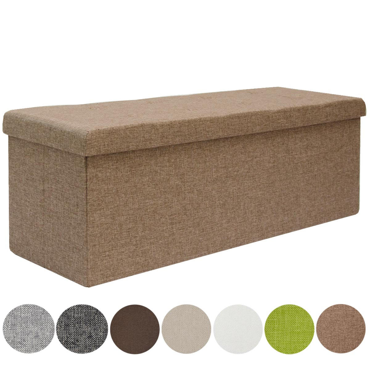 SITZBANK Faltbar, 110/38/38 cm, mit 2 Trennwänden, 120 Liter, Braun - Braun, Kunststoff (38/38/110cm) - Dunedesign