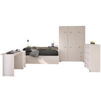 JUGENDZIMMER Sleep 40 in Weiß 5 teilig - Weiß, Holzwerkstoff (120/200/80cm)