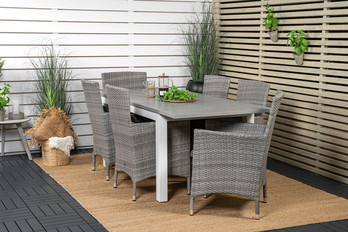 GARTENSTUHL 2er Set Grau - Grau, Holzwerkstoff (58/92/65cm) - ebuy24