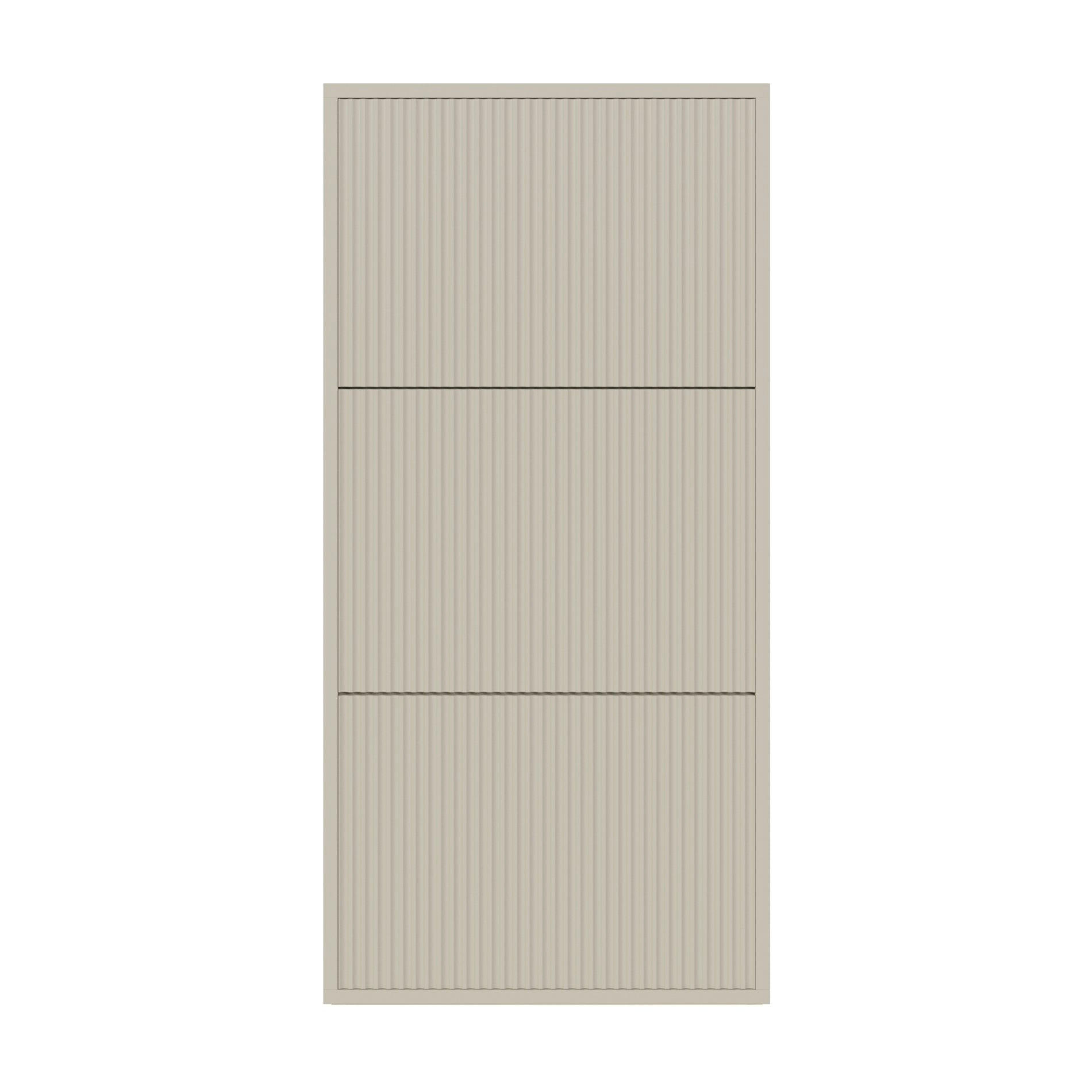 WAND-SCHUHSCHRANK Veldio mit 3 Klappen Greige 50 cm - Taupe, Holzwerkstoff (50/103/30cm) - Selsey